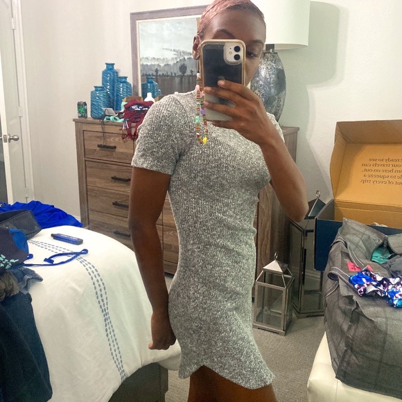 Clothes Envy | Size Small | Heather Grey Mini Dress - Picture 1 of 2